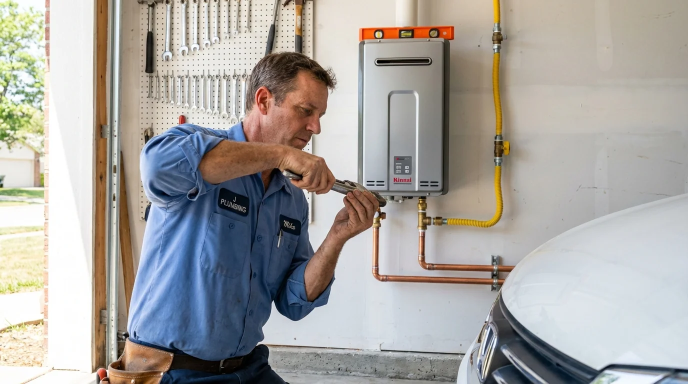 Tankless water heater installation by a Johns Plumbing LLC plumber in Kimberly
